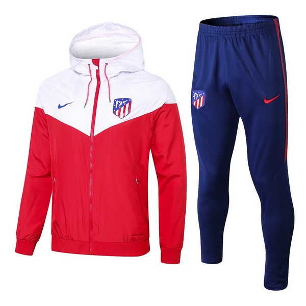 Windjacke Set Komplett Atletico Madrid 2018-19 Rote Blau Fussballtrikots Günstig